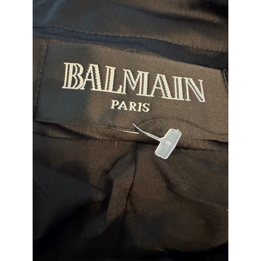 Vintage Balmain Paris Kimono Sleeve Belt Jacket Blazer Sz S/M - Picture 5 of 8